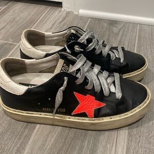 Golden Goose Hi Star black pink size 9